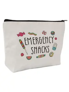 Cartoon Letters & Cartoon Pattern Makeup Bag, Casual Zipper Makeup Bag, Versatile Storage Bag for Travel, Daily Use, Perfect As Trip Gifts, Favors, Graduation Gifts, Makeup Organizer Pouch