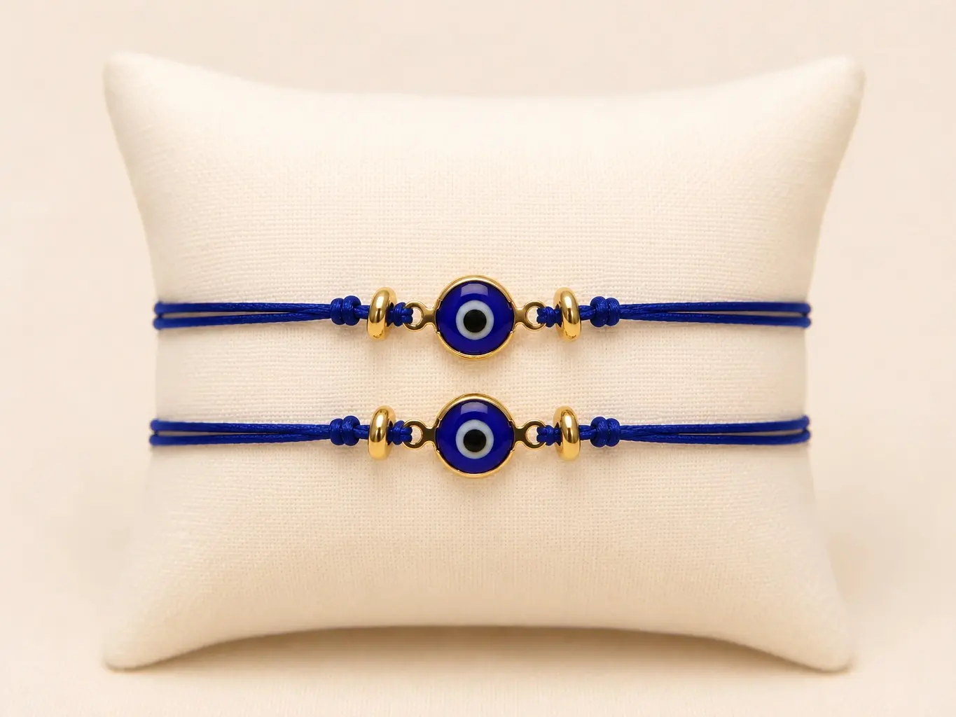 Set of 2 Blue Evil Eye Bracelets – Protection & Elegance