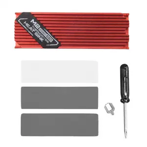 Ultrathin M.2 SSD Heat Sink M2 2280 Solid State Hard Disk Aluminum Heatsink Cooler Cooling Thermal Pad Red