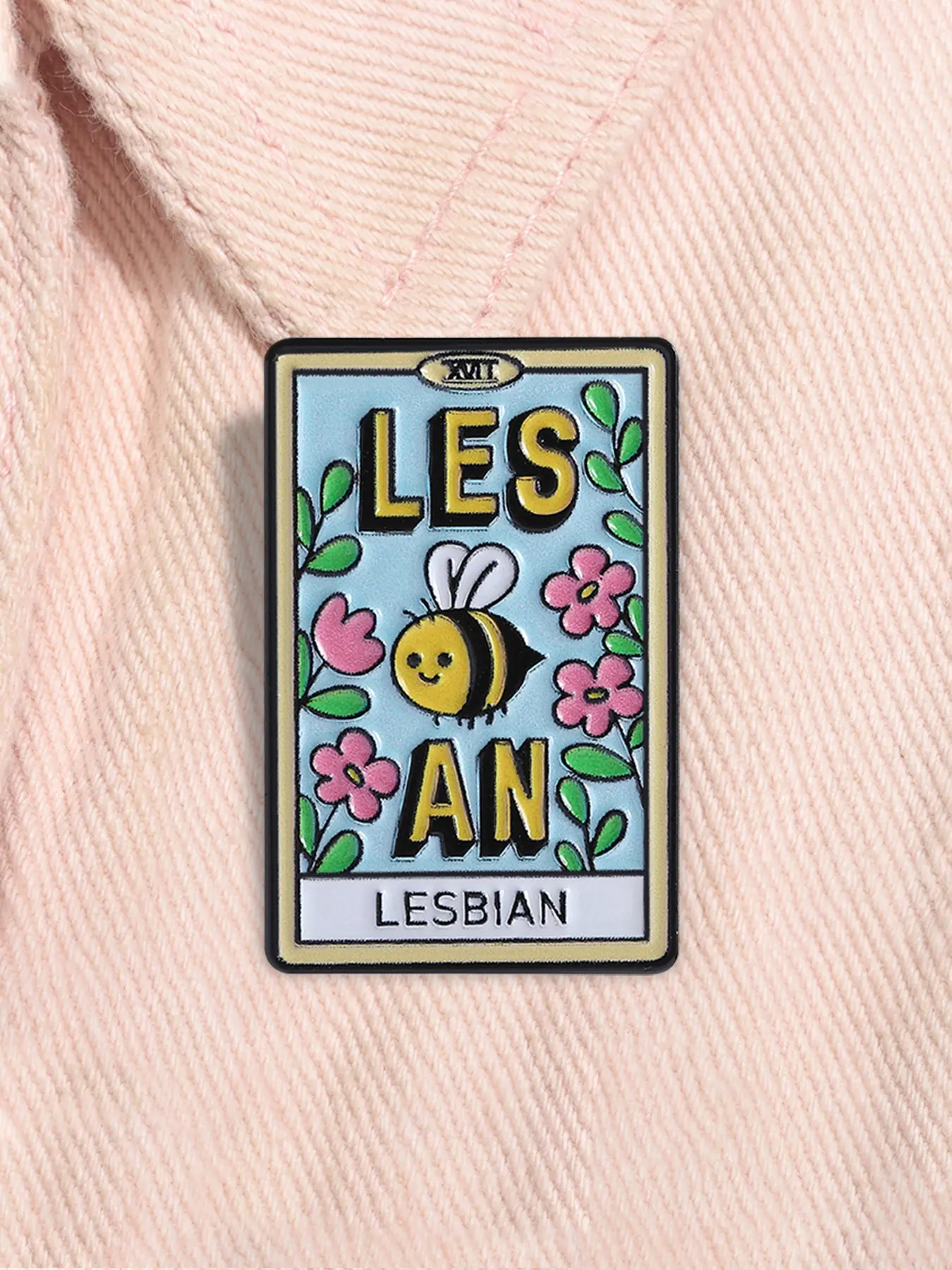 Lesbian Tarot Card Enamel Pin Lesbian Pride Alloy Brooch Pin Lapel Backpack Badge Fashion Jewelry Accessories Gift for Friends Enamel Lapel Pins
