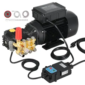 VEVOR Electric Pressure Washer Pump Kit, Summervibes,Summervibes, 1220 PSI, 2.2 GPM, Triplex Power Washer Pump with 2 HP Motor 120 V, Adjustable Water Pressure, for Washing Cars, Gardens, Exterior Walls, Deck, Machinery Equipment