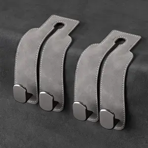 Suede Leather Bling Car Hooks for Bags, Heavy Duty Seat Back Headrest Hanger, Space Saving Car Organizer and Storage Accessories