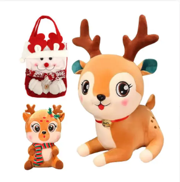 Christmas deer doll plush toy doll elk reindeer Christmas Eve Christmas gift decoration for girls