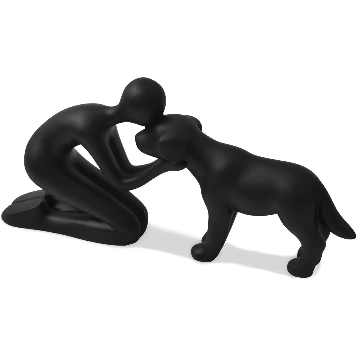Dad Gifts for Men, Figurines Decor for The , Room,Bathroom,Shelf,Bedroom,Classroom,Statues Decorations for Pet Lover (Black)