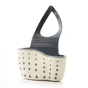 1pc Adjustable Kitchen Sink Storage Rack with Soap Sponge Cloth Holder, Hanging Drain Basket Bag for Kitchen Accessories, Kitchen Shelf, Maximize Your Kitchen Storage Space