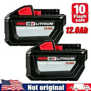 2x12Ah Replacement Battery for Milwaukee M18 Tools – Full Compatibility, Maximum Runtime