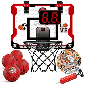 deAO Indoor Basketball Hoop for Kids, Over The Door Mini Basketball Hoops, with LED Light, Scoreboard, Christmas Gifts Birthday Toys Gifts for 5 6 7 8 9 10 11 12+ Year Old Boys