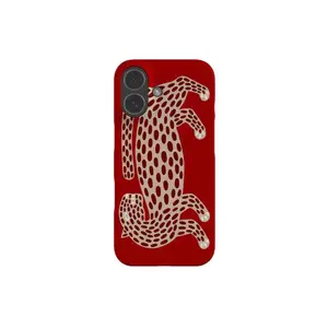 [New Arrivals]Abstract Leopard Phone Case: Red; Wild Cat Design
