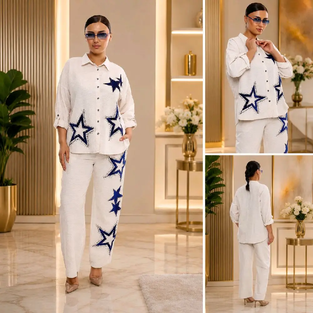 Women's Casual 2-Piece Pants & Top Clothes Set