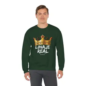 Crown Design Unisex Crewneck Sweatshirt - 'LINAJE REAL'