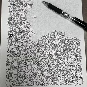 Stress Relief Drawing Sketches for Adults, Perfect for Office Boredom, Art Supplies for Beginners, Sketch Pad, Enhances Focus & Observation Skills