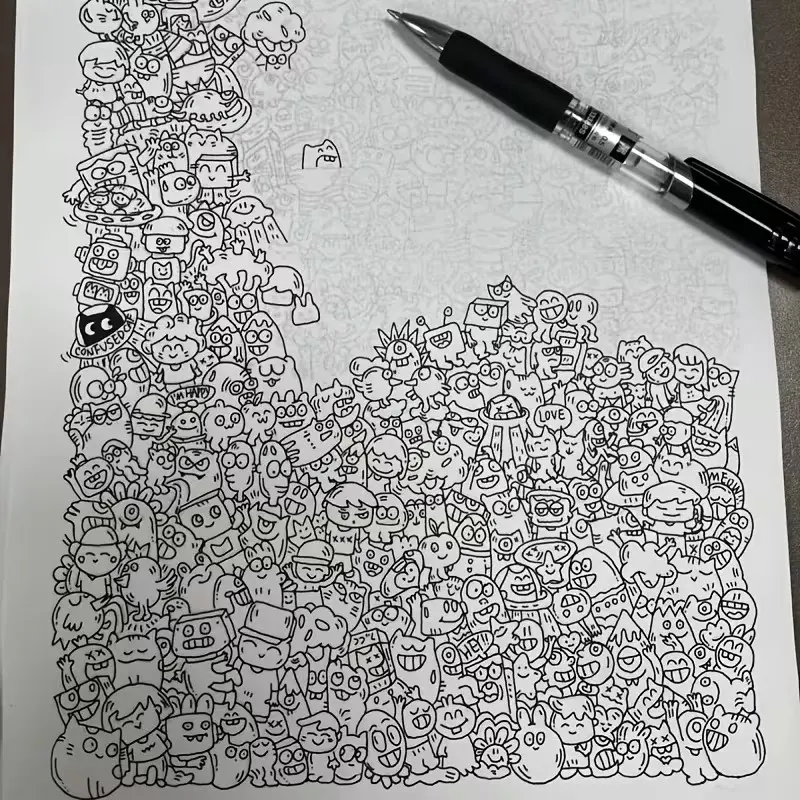 Stress Relief Drawing Sketches for Adults, Perfect for Office Boredom, Art Supplies for Beginners, Sketch Pad, Art Sketchbooks, Enhances Focus & Observation Skills