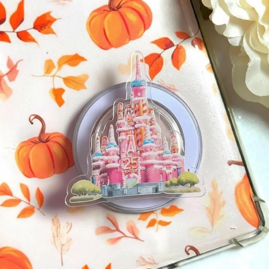Magical Celebration 25th Anniversary Phone Grip, Fantasy Castle Fireworks Magsafe Holder, Trendy Magic Kingdom Inspired Accessory, Vacation Trip eReader Kickstand