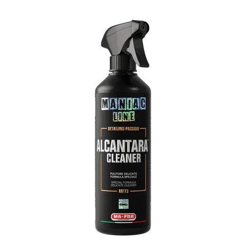 Maniac Line Alcantara Cleaner - 500ml Ready-to-Use Car Interior Spray, Upholstery Deep Cleaner, Stubborn Stain Remover, Anti-odor Fresh, Powder & Organic Dirt Lifter, Soft Touch Leather Care, VOC-Free, Alcantara-Approved, Ideal for Frequent Cleaning