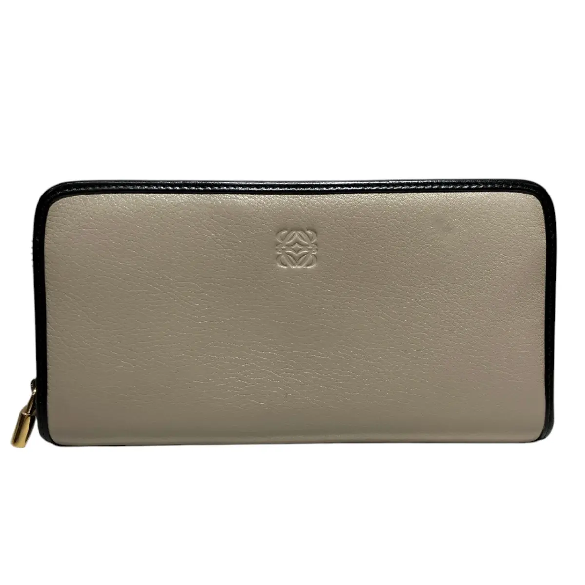 Pre-owned Loewe Calfskin Small Leather Goods Long Wallet