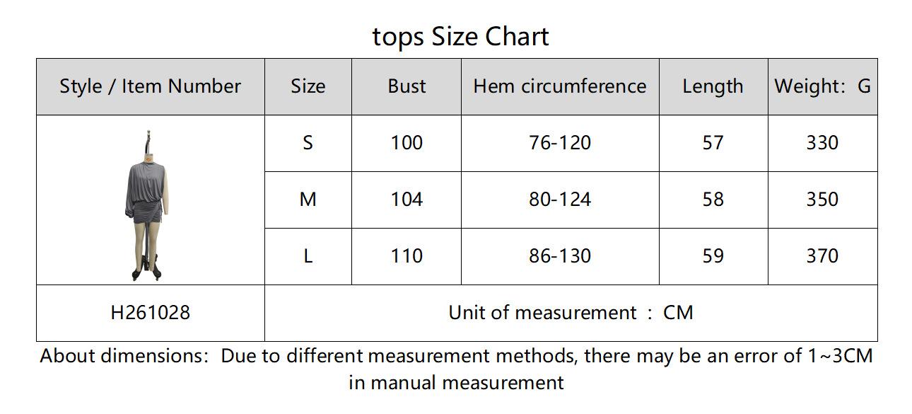 2026 Autumn New Women's Fashion Elegant Half-High Collar One-Shoulder Top with Hip-Hugging Pleated Irregular Skirt