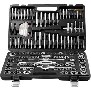 VEVOR Tap and Die Set, 51-Piece SAE Sizes 1/4 to 1, with Coarse and Fine Thread Taps and Dies, Wrench, Carrying Case and Complete Accessories, Bearing Steel, for Threading and Rethreading ThreadsVEVOR Super Brand Day