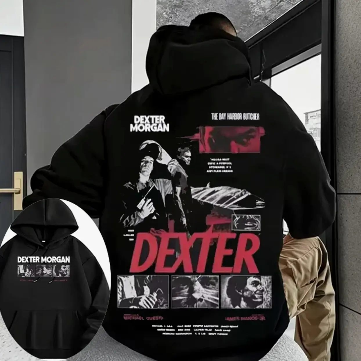 Casual 100% Cotton Vintage Sweater Hoodie Men's Fashion Extra Large Streetwear Limited Edition Dexter Morgan Bay Butcher Trends WZF