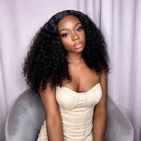 CindiRiver Glueless Jerry Curly Human Hair Wig Pre Cut 5x5 Lace Closure Wig with Drawstring 280% Density  Pre Bleached Pre Plucked Natural Hairline Wear Go Wig for Black Women Beginner Friendly #SummerVibes#SummerWins#DealsForYouDays
