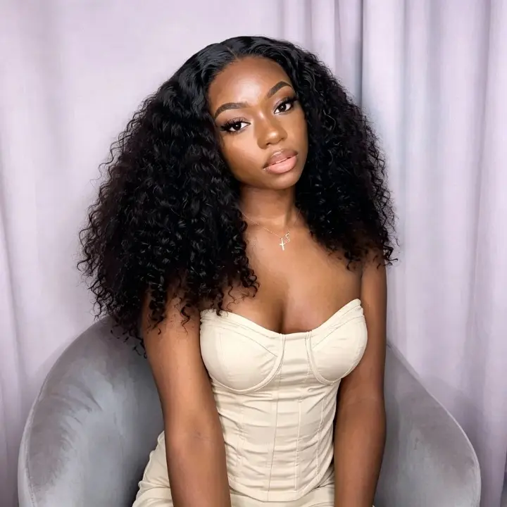 CindiRiver Glueless Jerry Curly Human Hair Wig Pre Cut 5x5 HD Lace Closure Wig with Drawstring 280% Density  Pre Bleached Pre Plucked Natural Hairline Wear Go Wig for Black Women Beginner Friendly #SummerVibes#SummerWins#DealsForYouDays
