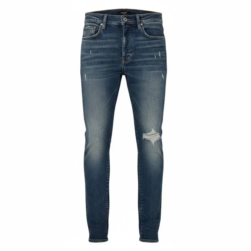 999136 Amiri Broken Distressed Jeans Blue
