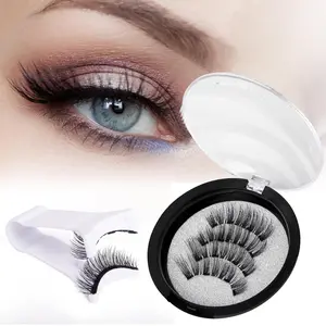 Glue-Free Magnetic False Eyelashes, Quick Makeup Application, Natural Look, Reusable Doll Style Lashes, Ideal for Beginners, Cosmetic, Fluffy Lash Clusters