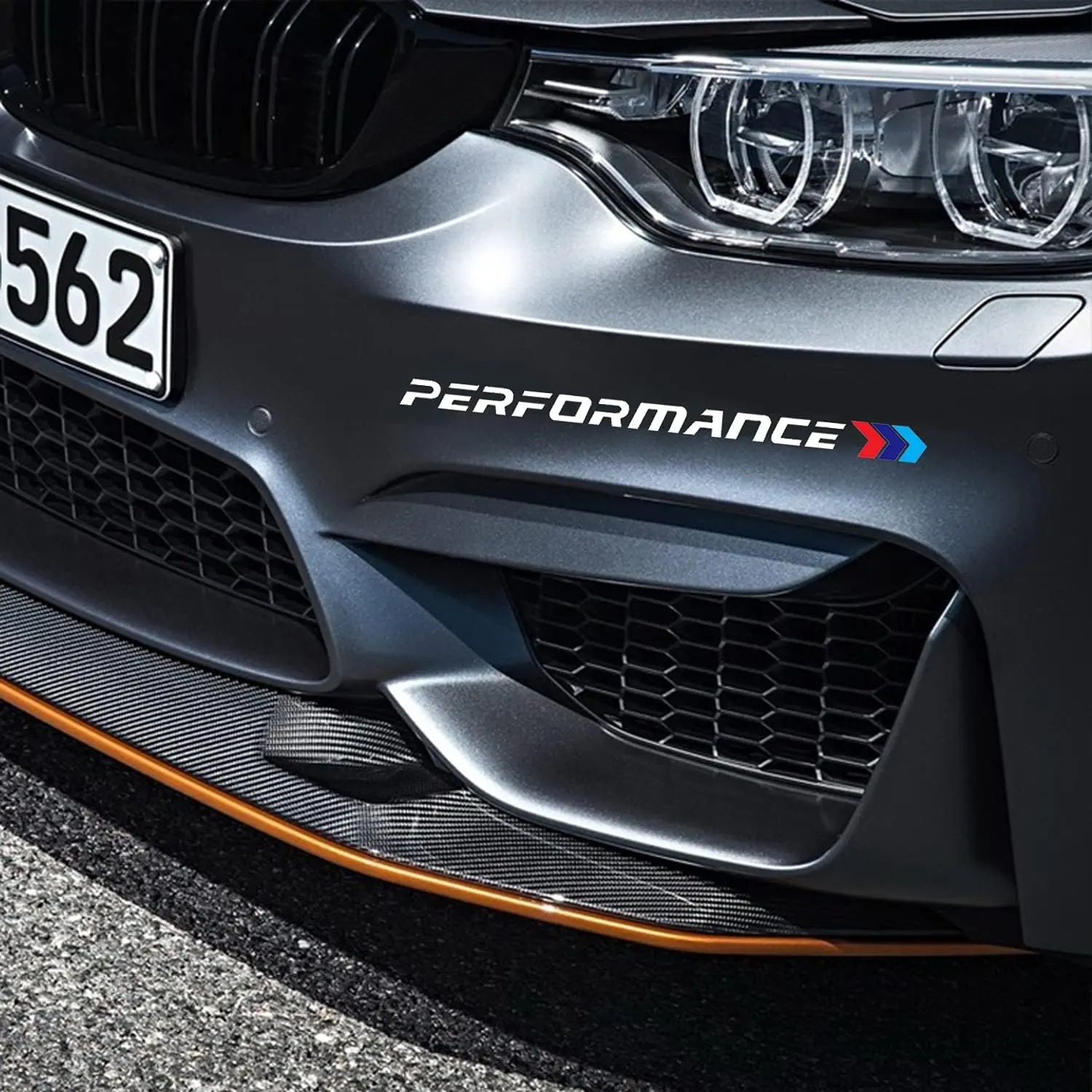 Solid Color Stick-On Car Front Bumper Sticker - White, Bubble-Free Bumper Decor for Multi-Model BMW (1,2,3,4,5,6,7 Series,X1,X2,X3,X4,X5,X6,X7,M3,M5,Z4) to Enhance Look