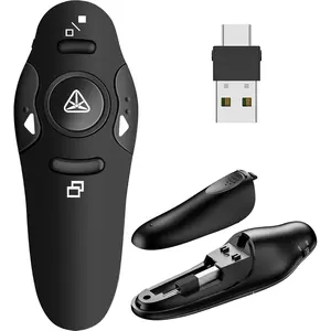 Presentation Remote Clicker, USB A & USB C  Presenter for PowerPoint Presentation Remote, RF 2.4GHz Slide Advancer for , Keynote, , Laptop