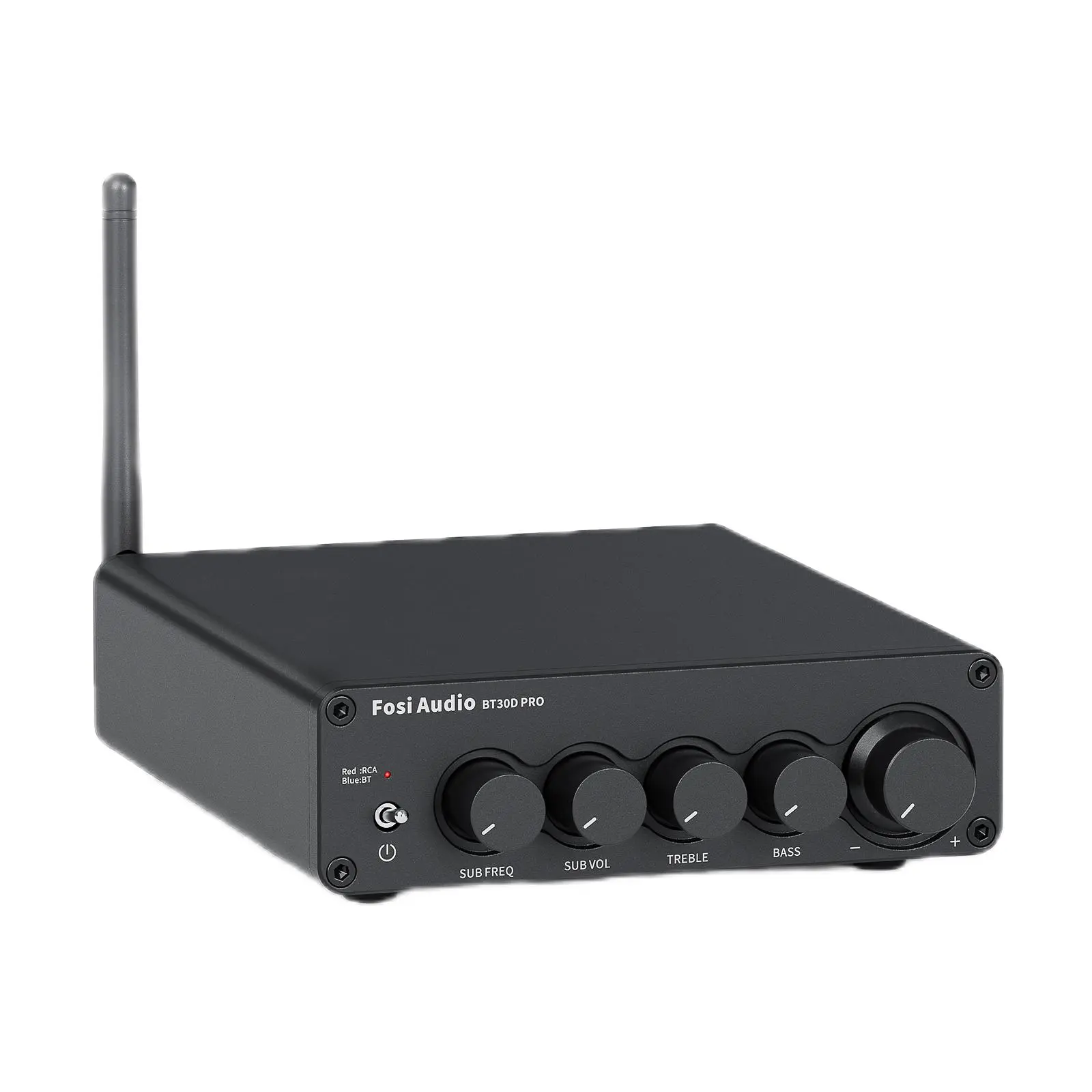 Fosi Audio BT30D Pro 2.1-Channel Bluetooth 5.0 Class-D High-Power Wireless Amplifier Sound System, Home Model with Bass/Treble Control, <1W Power Consumption, 3.5mm Full-Range Output, Home Amplifier