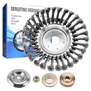 Heavy-Duty Steel Universal Weed Remover Attachment, Thin-Cord Grass Trimmer Accessory for Pavement, Brick, Driveway Edges, Cleans Moss, Weeds, Stains, TikTok Shop Spring Blade Garden Tool