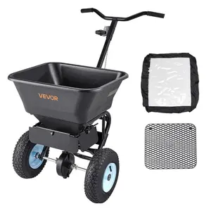 VEVOR Walk-Behind Spreader, 12ft Spreading Width, Push Broadcast Spreader with 13 All-Terrain Tires, Adjustable Flow Control, 130lbs Capacity Hopper, Lawn Spreaders for Fertilizer Seed Ice MeltVEVOR Super Brand Day
