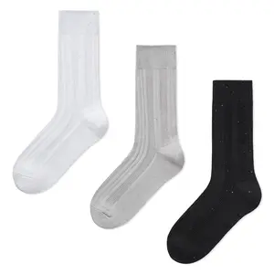 Gaoso Women's Glitter Socks 3 Pairs Sequin Metallic Shimmer Socks Funky Thin Breathable Mid Calf Socks