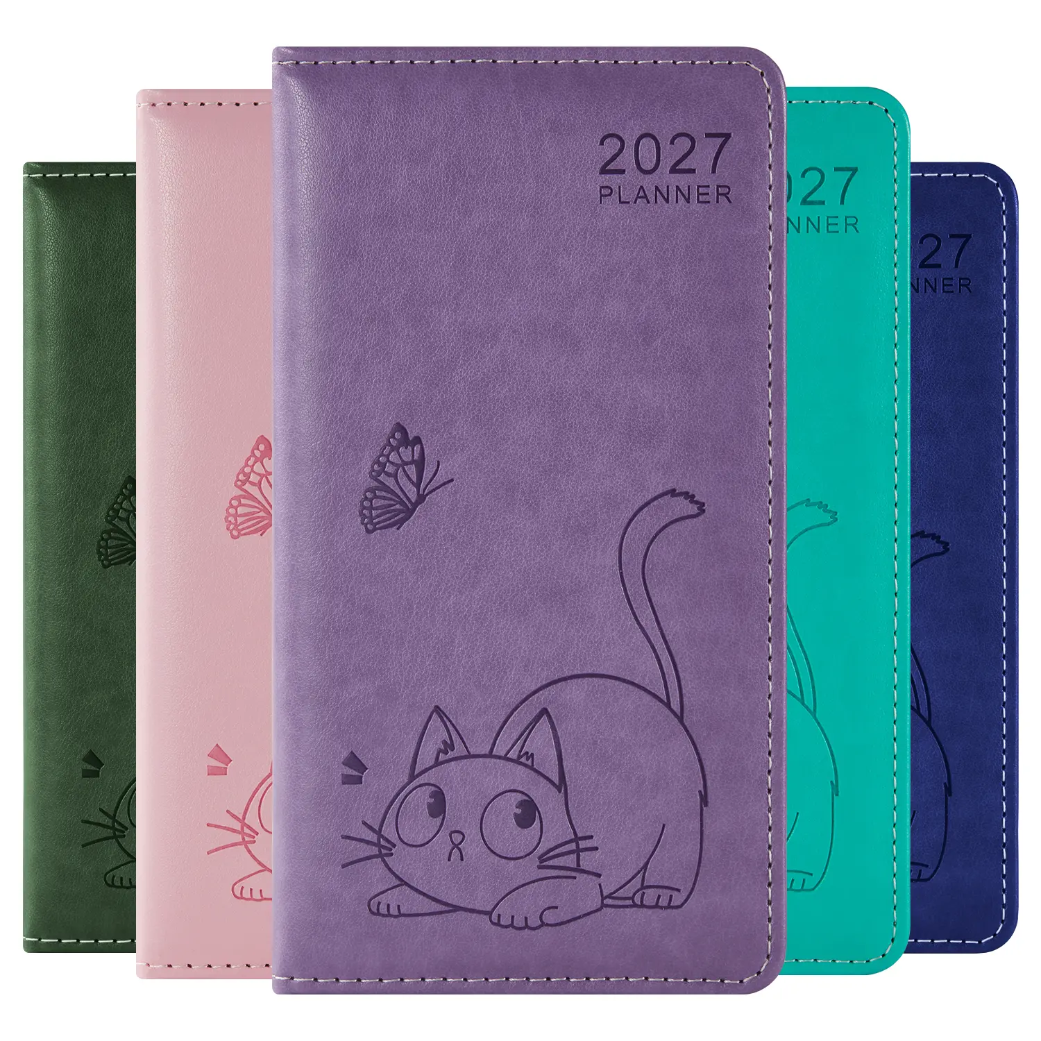 2027 Pocket Planner for Purse, Jan.2027 - Dec.2027, Weekly and Monthly Small Calendar with Monthly Tabs, Inner Pocket, Elastic Closure, 3.8" X 7", A6 Mini Appointment Book for Organize Your Daily Life