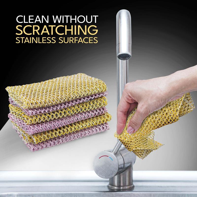 Heavy Duty Non Scratch Scrubbers - Replace Kitchen Sponges for Dishwashing with Our Scouring Pads
