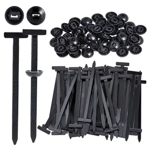 50pc Nylon Universal Cable Tie Buckle - New multi-functional cable tie buckle, suitable for daily car maintenance, heavy-duty self-locking nylon cable tie fastener, such as mudguard, trunk, and bumper repair, also suitable for home and garage use.