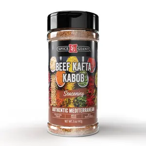 Beef Kafta Kabob Seasoning 5 oz | Beef Kafta Kabob Spice | Spice Giant | All Purpose, Beef, Chicken, Seafood & More Seasoning | Authentic Mediterranean Blend, Middle Eastern. Flavor