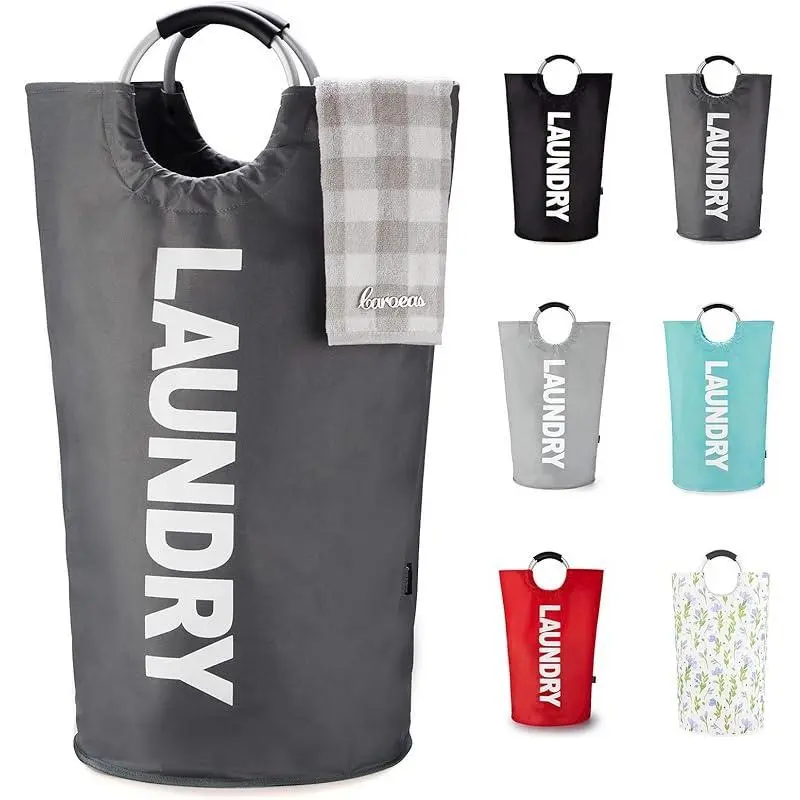 Laundry Bag with Padded Handles, Laundry Basket (4 Colors), Waterproof Laundry Hamper, Clothes Hamper, Clothes Hamper, Collapsible Laundry Basket Easy Storage Gifts for Mom