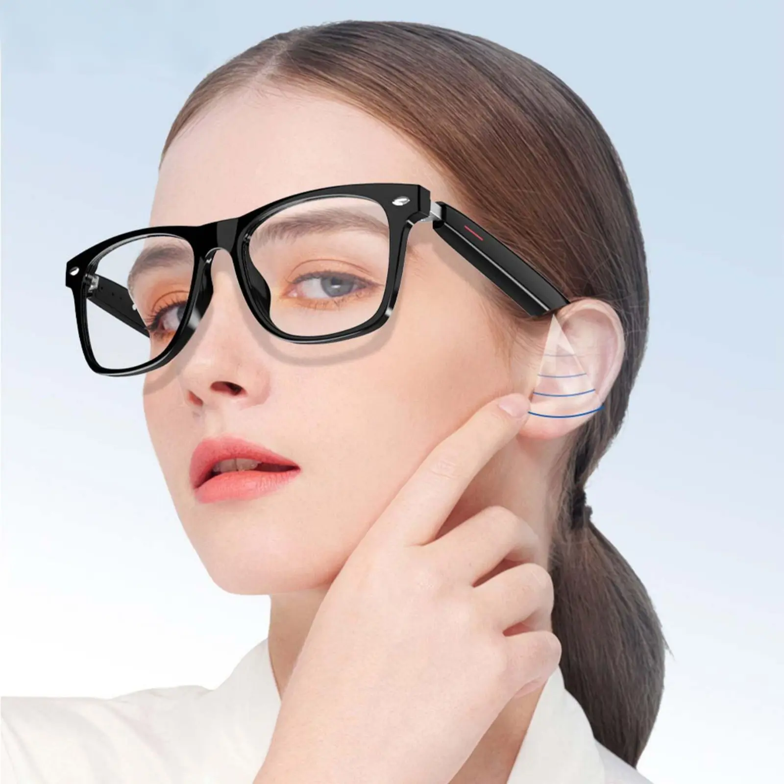 Smart glasses, high-quality surround sound, voice calling, Bluetooth fast pairing, large battery capacity, long battery life, smart Bluetooth glasses, holiday gifts, preferred gift for gifting fathersdaygift