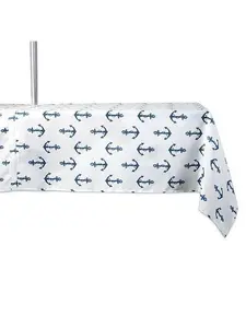 Design Imports 60" x 84" Anchors Print Outdoor Tablecloth with Zipper