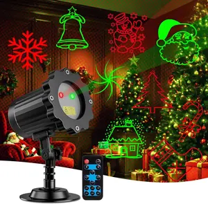 VanSmaGo Christmas Laser Lights, Red Green Holiday Patterns Laser Light Projector with Rf Remote, Waterproof, for Indoor Outdoor Decoration, Christmas Gift, Party, Gardens, Ceiling, Patio, Wall, Floor christmas  lights creative decorative