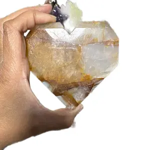 Golden Healer Hearts - Master Healing Quartz Heart for Harmony Balance Confidence Spiritual Connection & Meditation high vibe crystals crystal Amplified Energy