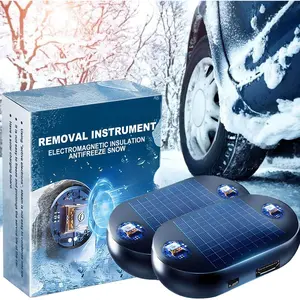 2PCS 2026 New Solar Anti-Freeze Electromagnetic Car Snow Removal Device, Car lnteference Antifreeze Instrument, Defroster for Car Windshield