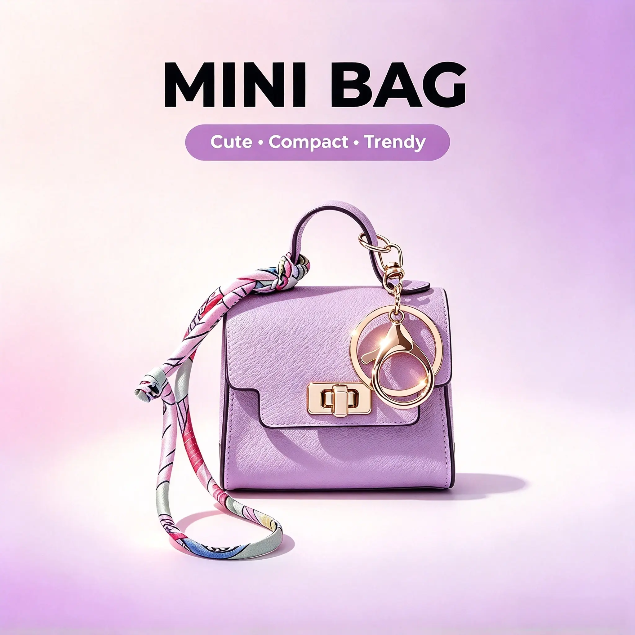 Mini bag for women and girls; this mini Kelly-style keychain bag can hold lipstick, loose change, jewelry, earbuds, keys, and cards. Perfect for use on a vanity or while traveling, it makes an ideal gift for birthdays, Christmas, and other holidays.