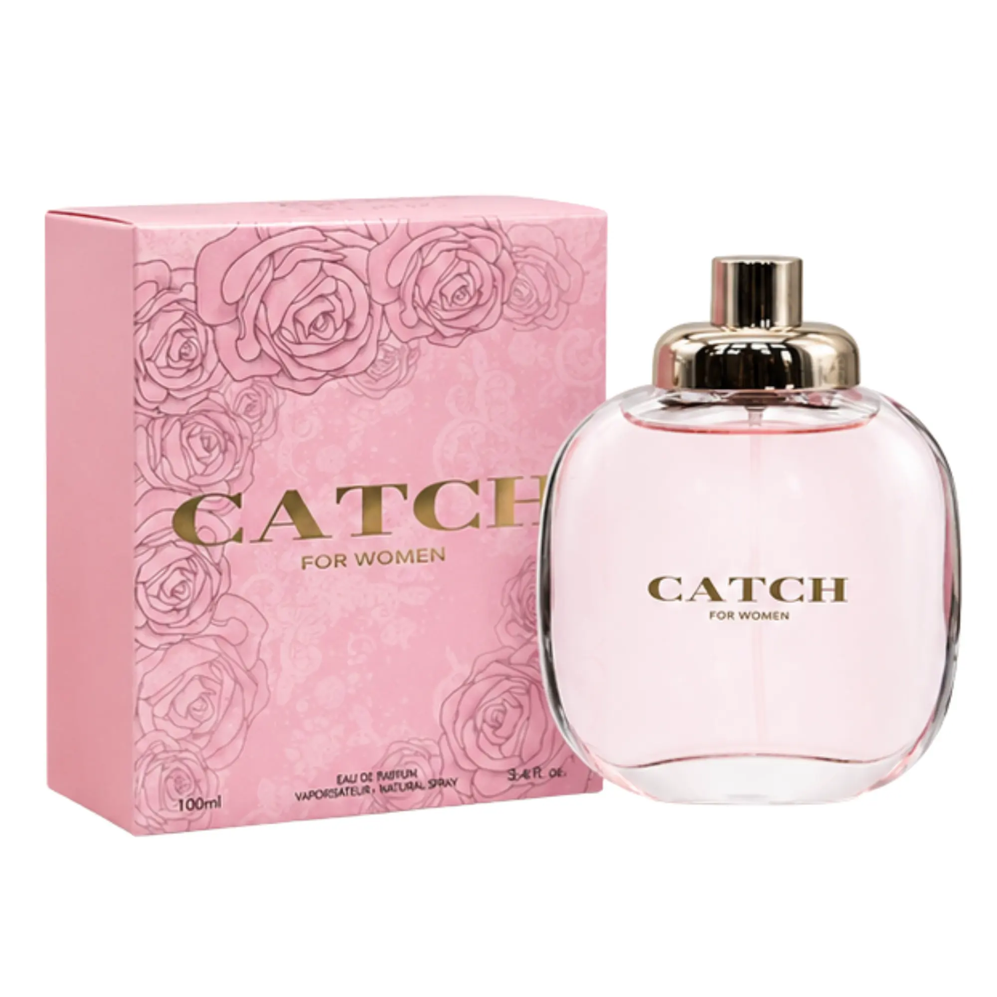 CATCH Eau de Parfum for Women 3.4 oz (100 ml) – Long Lasting Floral Citrus Perfume – Elegant Feminine Fragrance Spray – Everyday Luxury Scent Gift for Her