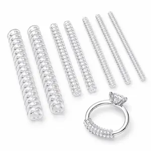 Loose ring size adjuster, ring size adjustment pad or tightener, invisible protective device, 4 size adapters, almost any ring size adjuster (8 pieces)
