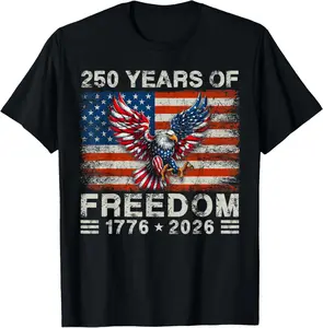 250th American Anniversary Independence 250 Years of Freedom T-Shirt