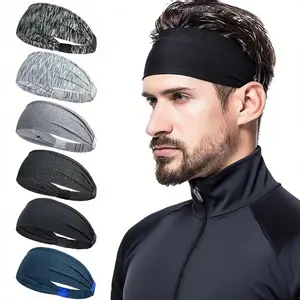 Elastic Sports Headbands (1/3 PCS), Soft Sweat-Absorbing Hair Bands for Men, Headbands for Women, Stretch Sweatbands for Gym, Outdoor Use