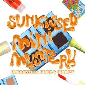 Sun-Kissed Mini Mystery Makeup Bundle Box, Includes Mini Book & 3 Items, Perfect Gift Set for Beauty Enthusiasts, Ideal for Travel