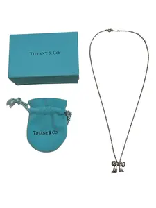 Pre-owned Tiffany & Co Silver 16 Inch Bow Necklace with Box and Dustbag