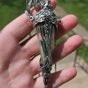 Winged Vivianite The Corpse Crystal Vial Necklace